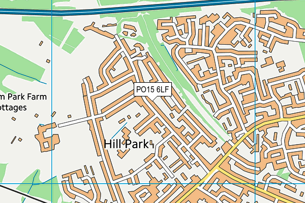 PO15 6LF map - OS VectorMap District (Ordnance Survey)