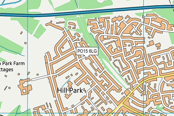 PO15 6LG map - OS VectorMap District (Ordnance Survey)