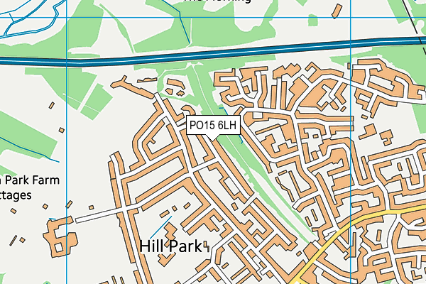 PO15 6LH map - OS VectorMap District (Ordnance Survey)