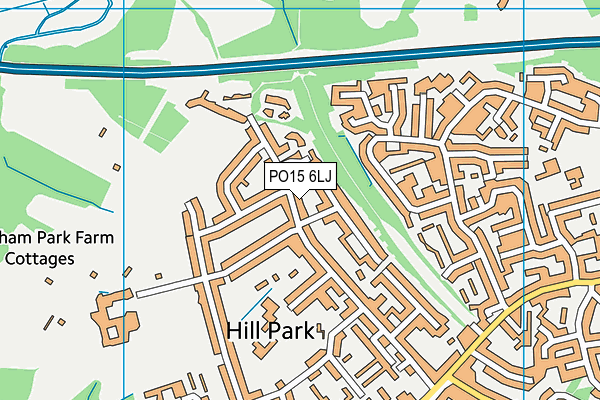 PO15 6LJ map - OS VectorMap District (Ordnance Survey)