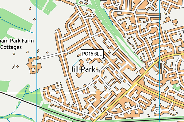 PO15 6LL map - OS VectorMap District (Ordnance Survey)