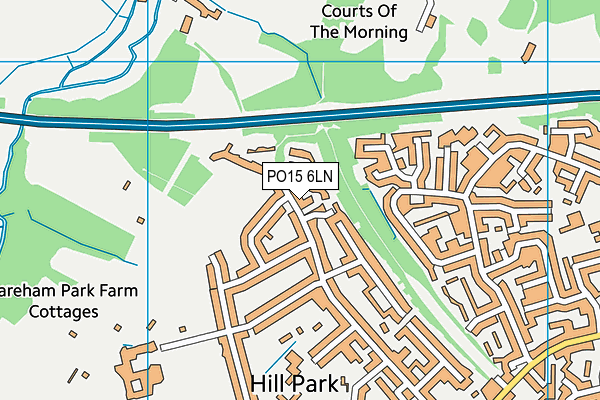 PO15 6LN map - OS VectorMap District (Ordnance Survey)