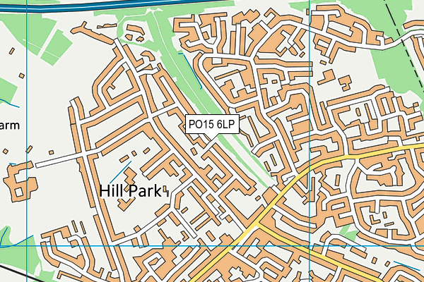 PO15 6LP map - OS VectorMap District (Ordnance Survey)