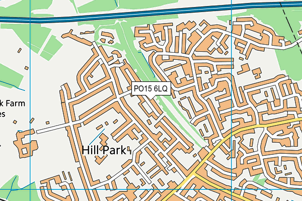 PO15 6LQ map - OS VectorMap District (Ordnance Survey)