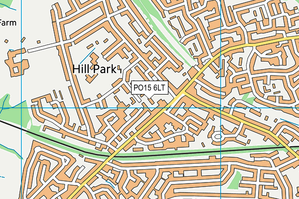 PO15 6LT map - OS VectorMap District (Ordnance Survey)