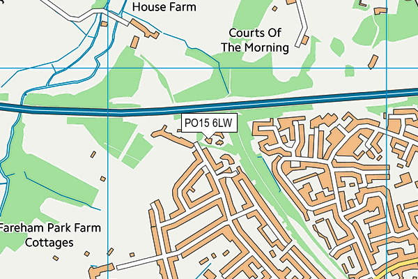 PO15 6LW map - OS VectorMap District (Ordnance Survey)