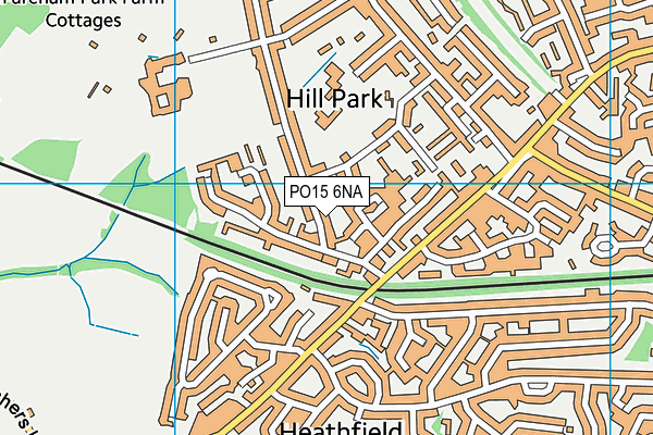 PO15 6NA map - OS VectorMap District (Ordnance Survey)