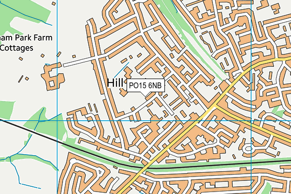 PO15 6NB map - OS VectorMap District (Ordnance Survey)