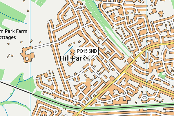 PO15 6ND map - OS VectorMap District (Ordnance Survey)