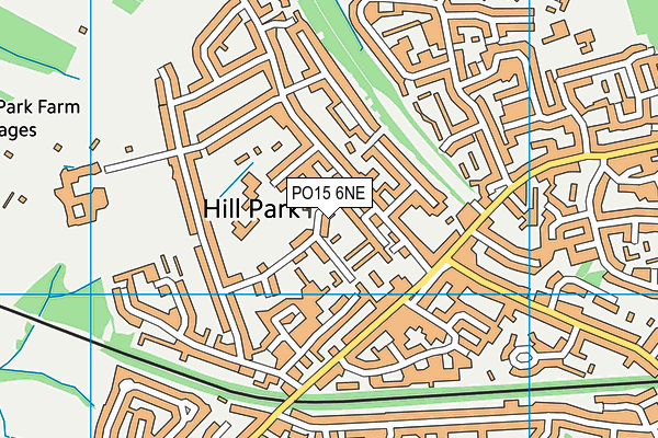 PO15 6NE map - OS VectorMap District (Ordnance Survey)