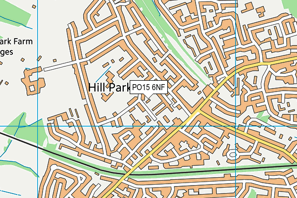 PO15 6NF map - OS VectorMap District (Ordnance Survey)