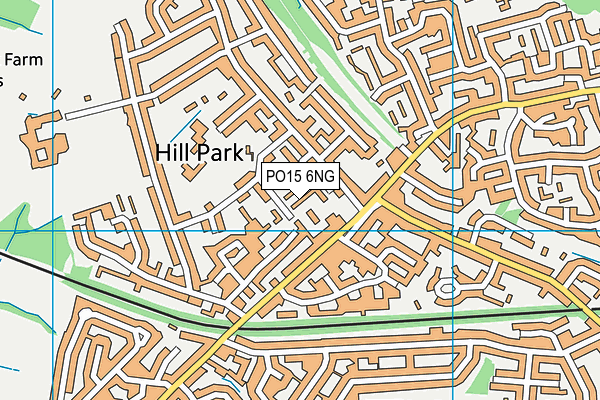 PO15 6NG map - OS VectorMap District (Ordnance Survey)