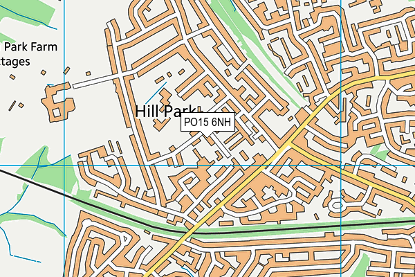 PO15 6NH map - OS VectorMap District (Ordnance Survey)