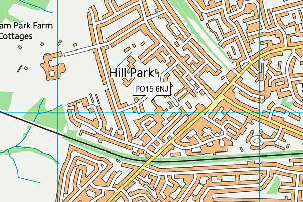 PO15 6NJ map - OS VectorMap District (Ordnance Survey)