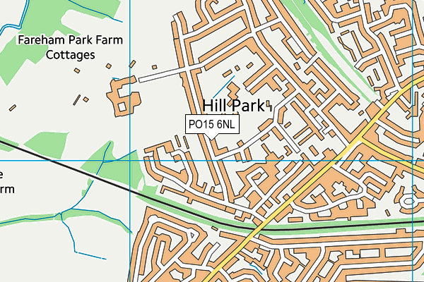 PO15 6NL map - OS VectorMap District (Ordnance Survey)