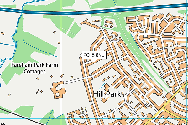 PO15 6NU map - OS VectorMap District (Ordnance Survey)