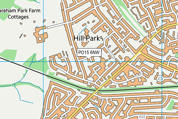 PO15 6NW map - OS VectorMap District (Ordnance Survey)