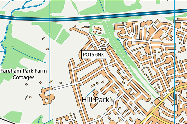 PO15 6NX map - OS VectorMap District (Ordnance Survey)