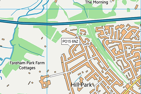 PO15 6NZ map - OS VectorMap District (Ordnance Survey)