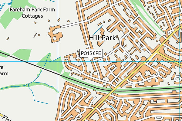 PO15 6PE map - OS VectorMap District (Ordnance Survey)