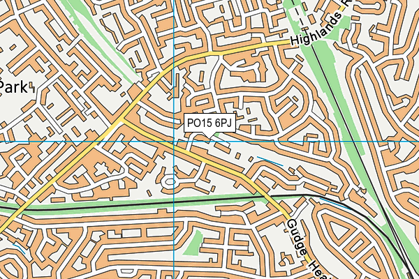 PO15 6PJ map - OS VectorMap District (Ordnance Survey)