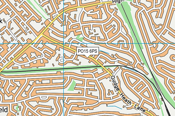 PO15 6PS map - OS VectorMap District (Ordnance Survey)