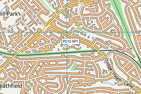 PO15 6PT map - OS VectorMap District (Ordnance Survey)