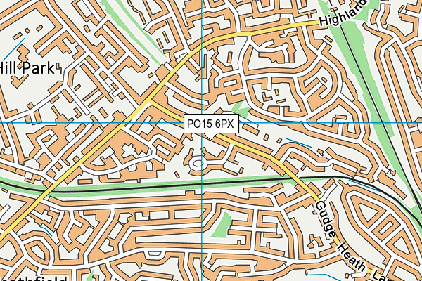 PO15 6PX map - OS VectorMap District (Ordnance Survey)