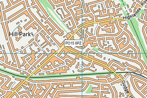 PO15 6PZ map - OS VectorMap District (Ordnance Survey)