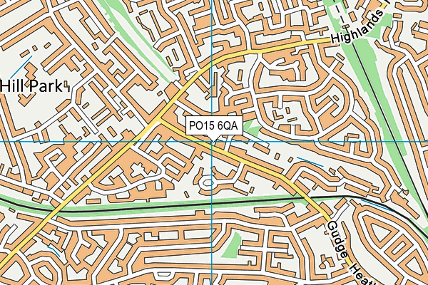 PO15 6QA map - OS VectorMap District (Ordnance Survey)