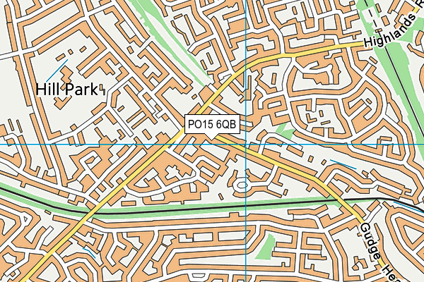 PO15 6QB map - OS VectorMap District (Ordnance Survey)