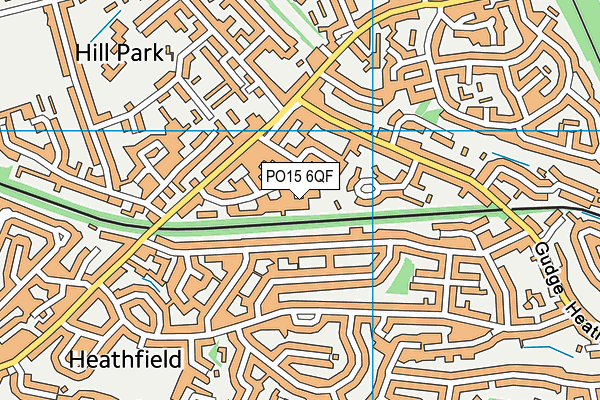 PO15 6QF map - OS VectorMap District (Ordnance Survey)