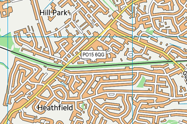 PO15 6QG map - OS VectorMap District (Ordnance Survey)