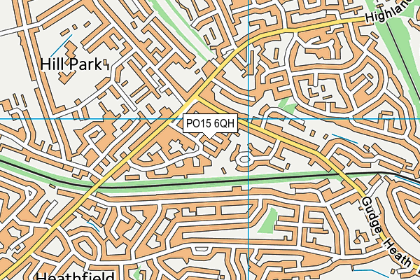 PO15 6QH map - OS VectorMap District (Ordnance Survey)