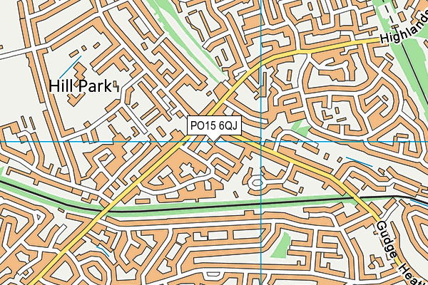 PO15 6QJ map - OS VectorMap District (Ordnance Survey)