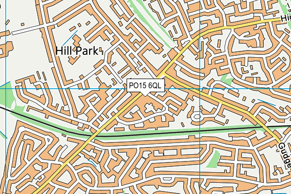 PO15 6QL map - OS VectorMap District (Ordnance Survey)