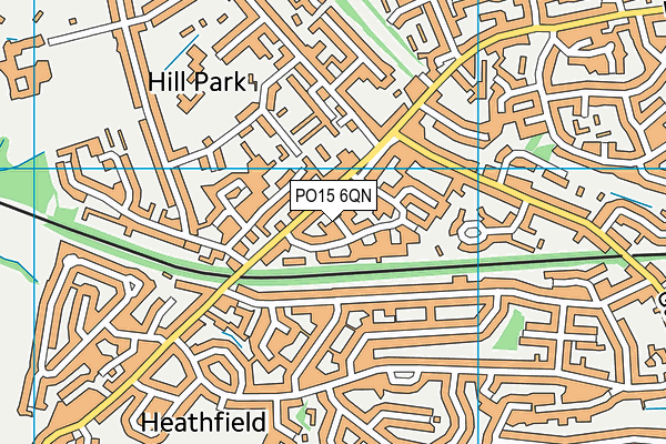 PO15 6QN map - OS VectorMap District (Ordnance Survey)