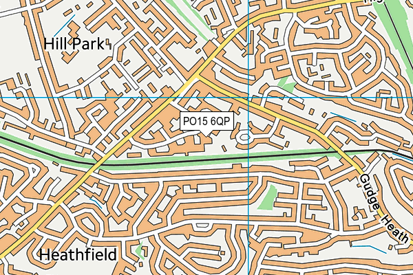 PO15 6QP map - OS VectorMap District (Ordnance Survey)