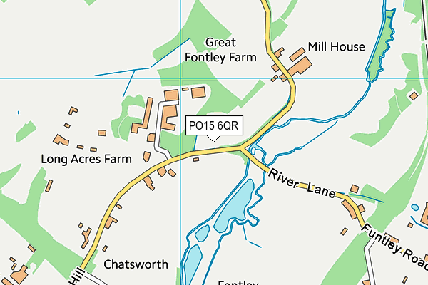 PO15 6QR map - OS VectorMap District (Ordnance Survey)