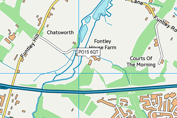 PO15 6QT map - OS VectorMap District (Ordnance Survey)