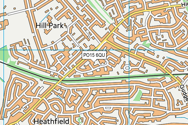 PO15 6QU map - OS VectorMap District (Ordnance Survey)