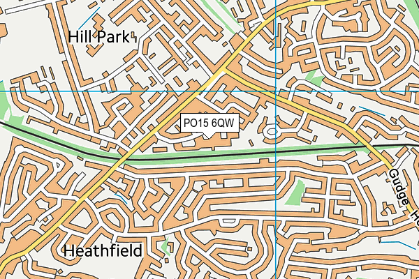 PO15 6QW map - OS VectorMap District (Ordnance Survey)