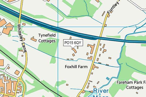 PO15 6QY map - OS VectorMap District (Ordnance Survey)