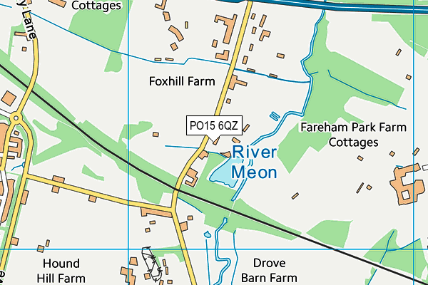 PO15 6QZ map - OS VectorMap District (Ordnance Survey)