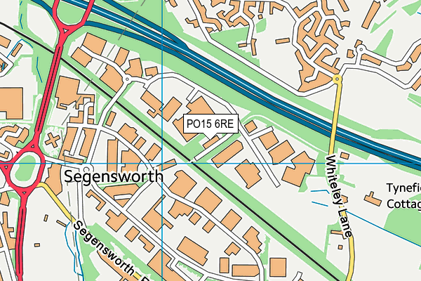 PO15 6RE map - OS VectorMap District (Ordnance Survey)