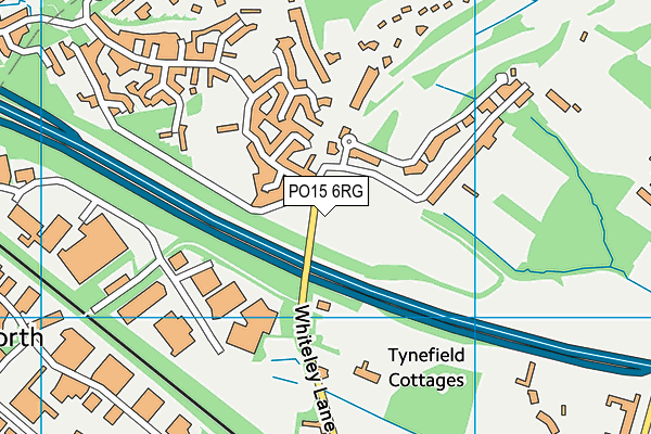 PO15 6RG map - OS VectorMap District (Ordnance Survey)