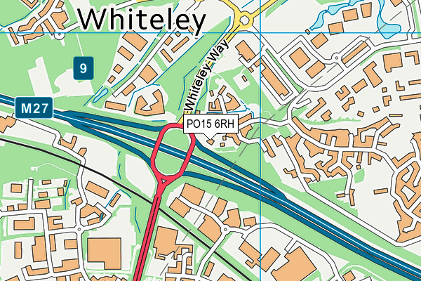 PO15 6RH map - OS VectorMap District (Ordnance Survey)