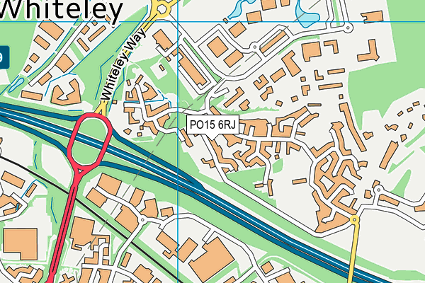 PO15 6RJ map - OS VectorMap District (Ordnance Survey)