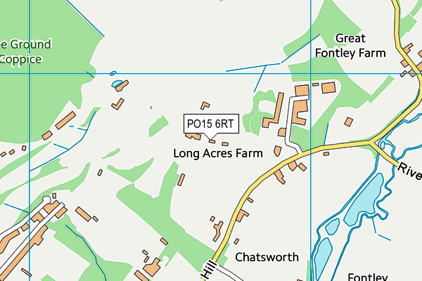 PO15 6RT map - OS VectorMap District (Ordnance Survey)