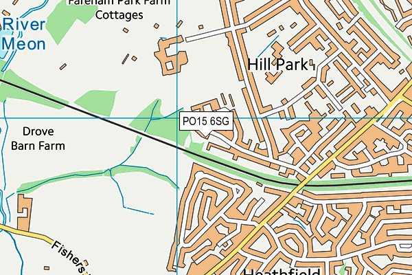 PO15 6SG map - OS VectorMap District (Ordnance Survey)